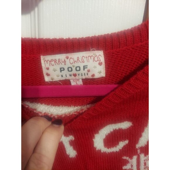 Ugly Christmas Sweater Poof New York Just Chill Large Snowman Holiday Party - Picture 5 of 6